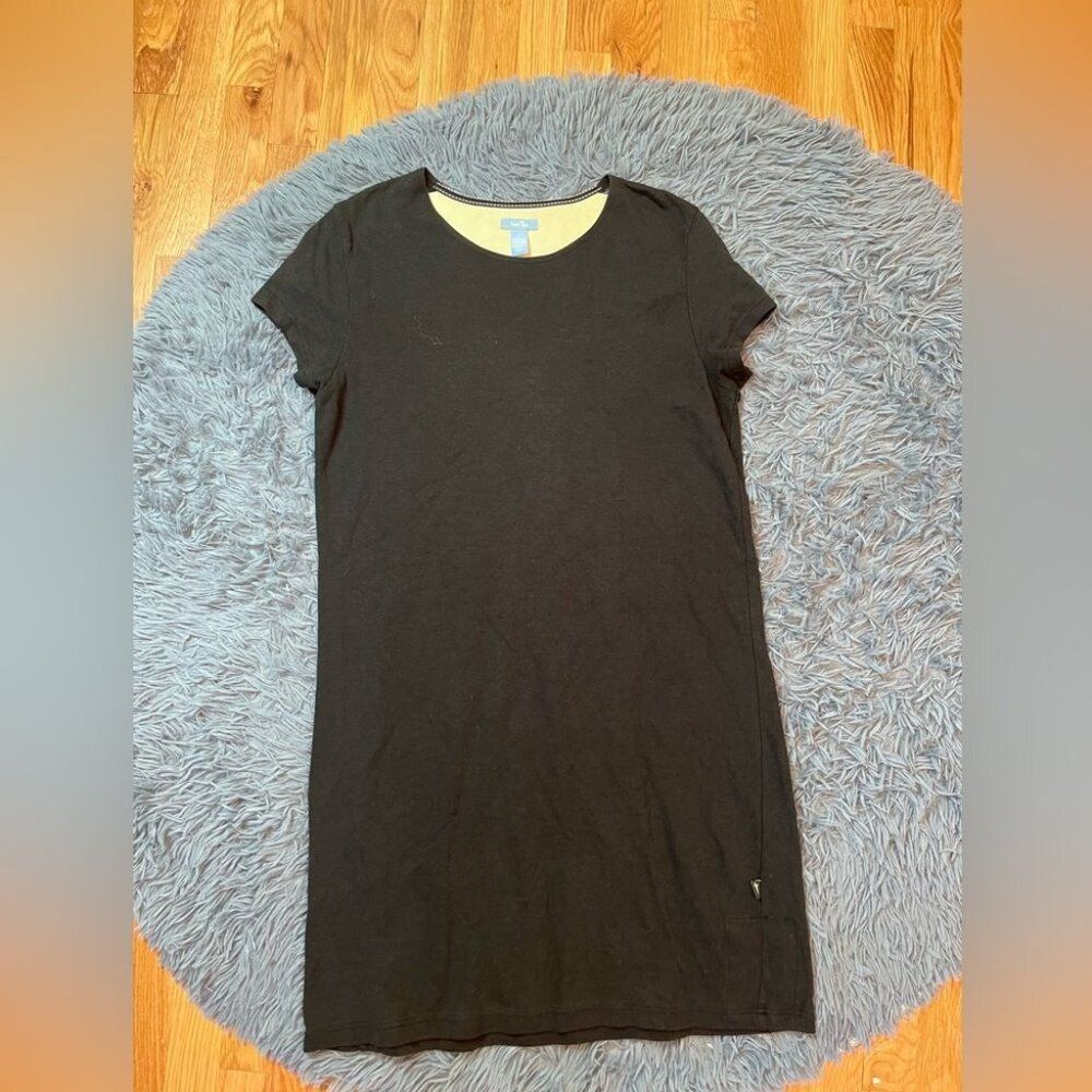 Horny Toad Black Cotton Blend Midi Dress Size L